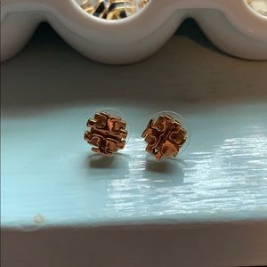 Tory Burch gold logo stud earrings
